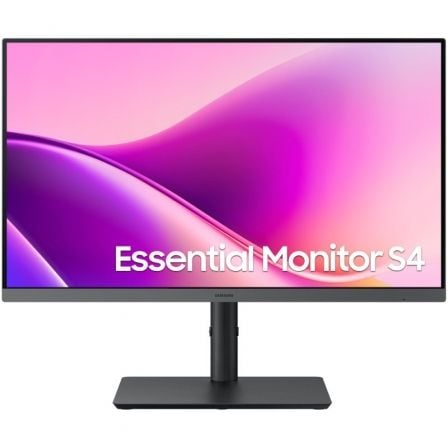 Monitor Profesional Samsung Essential Monitor S4 S43UF S24F434UAU/ 24'/ Full HD/ Regulable en altura/ Negro